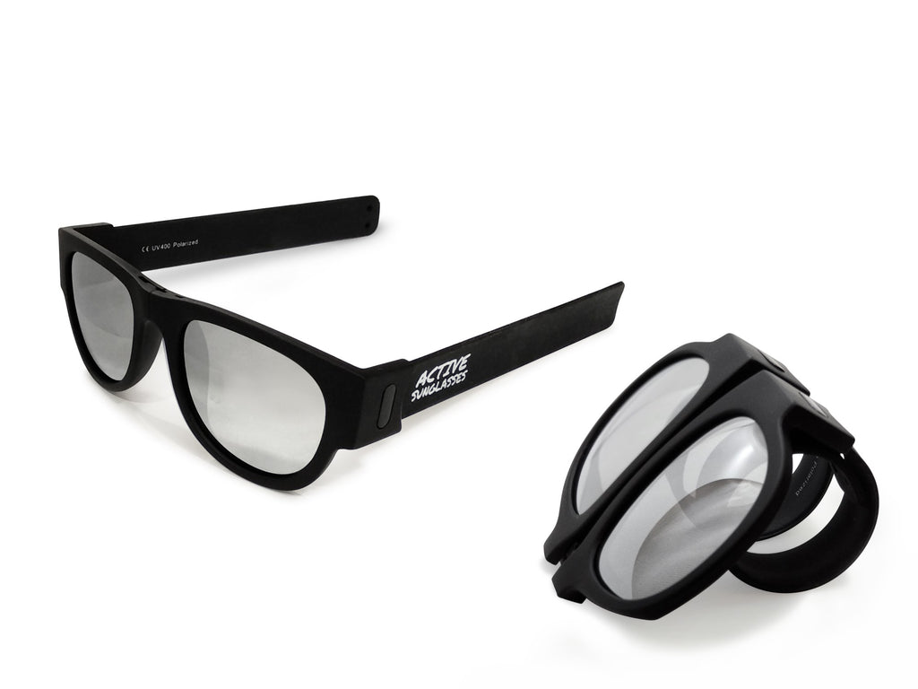 Active Sunglasses - Black - Silver Mirror